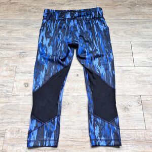 Lululemon Pace Rival Crop Full-On Luxtreme Painted Animal Sprinkler Black Size 4